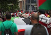 ببینید|اعتراض گسترده حامیان فلسطین در نزدیکی سفارت اسرائیل در سئول