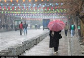 بارش برف در همدان