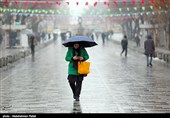 بارش برف در همدان