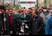 حضور رئیس مجلس در راهپیمایی یوم‌الله 22 بهمن - تهران