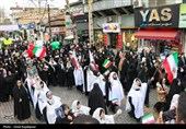 راهپیمایی 22 بهمن در رودسر - گیلان