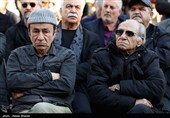 مراسم تشییع پیکر عنایت الله بخشی بازیگر پیشکسوت سینما و تلویزیون در تالار وحدت