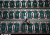 غبارروبی مساجد در آستانه ماه مبارک رمضان - همدان