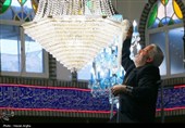 آئین غبارروبی حسینیه اعظم زنجان به مناسبت آغار ماه مبارک رمضان