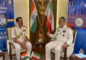 فی لقاء مع نظیره الهندی .. الادمیرال ایرانی یؤکد على تعزیز الامن البحری فی المنطقة