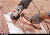 مرمت پوسته نمای گنبد الله‌وردی‌خان حرم مطهر رضوی
