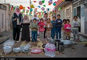 مراسم افطاری ساده در محله قبله شیراز
