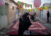 مراسم افطاری ساده در محله قبله شیراز