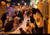 مراسم افطاری ساده در محله قبله شیراز