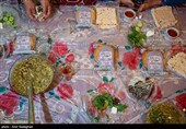 مراسم افطاری ساده در محله قبله شیراز