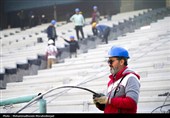 روند بازسازی و تعمیرات ورزشگاه آزادی