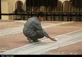 مراسم افطاری ساده در حسینه اعظم زنجان