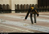 مراسم افطاری ساده در حسینه اعظم زنجان