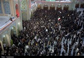 حرم حضرت معصومه(س) مملو از مردم سوگوار رهبر شهید انقلاب