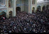 حرم حضرت معصومه(س) مملو از مردم سوگوار رهبر شهید انقلاب