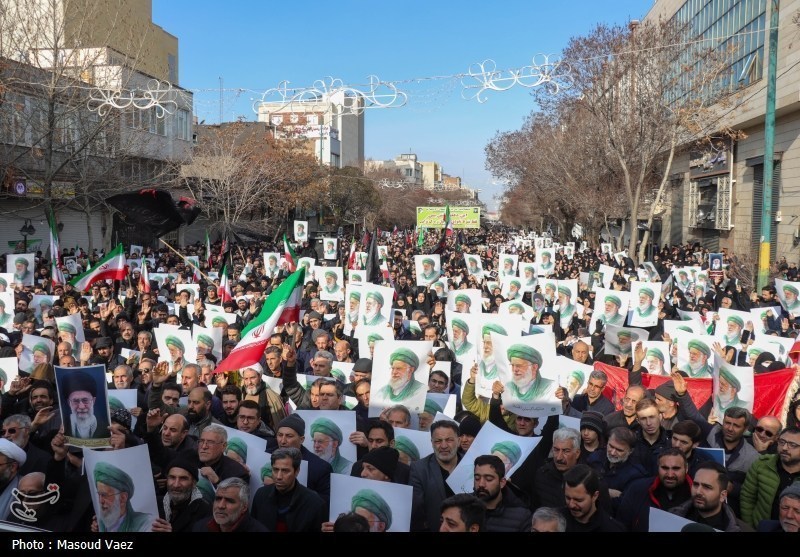 تجمع حماسی سوگواران رهبر شهید انقلاب در تبریز