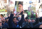 دسته عزاداری حسینه اعظم زنجان در پی شهادت رهبر انقلاب