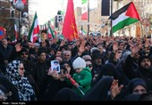 دسته عزاداری حسینه اعظم زنجان در پی شهادت رهبر انقلاب