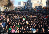 دسته عزاداری حسینه اعظم زنجان در پی شهادت رهبر انقلاب