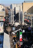 دسته عزاداری حسینه اعظم زنجان در پی شهادت رهبر انقلاب