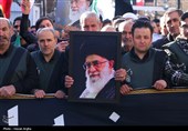 دسته عزاداری حسینه اعظم زنجان در پی شهادت رهبر انقلاب