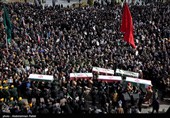 تشییع پیکر شهدای حملات آمریکایی صهیونی در همدان