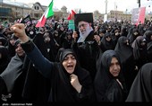 تشییع پیکر شهدای حملات آمریکایی صهیونی در همدان