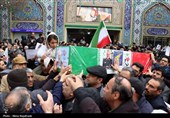 تشییع پیکر شهدای حملات آمریکایی صهیونی در مشهد