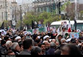 تشییع پیکر شهدای حملات آمریکایی صهیونی در مشهد