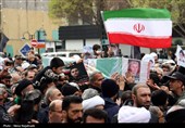 تشییع پیکر شهدای حملات آمریکایی صهیونی در مشهد