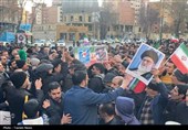 پیکر مطهر شهید حمید انصاری با حضور باشکوه مردم در شهرکرد تشییع شد