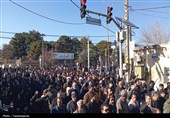 تشییع شهید جنگ تحمیلی صهیونی آمریکایی در تاکستان