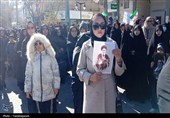 تشییع شهید جنگ تحمیلی صهیونی آمریکایی در تاکستان