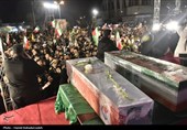 وداع گرگانی‌ها با پیکر دو شهید جنگ