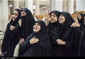 مراسم وداع با پیکر 14 شهید حمله آمریکایی - صهیونیستی در شیراز