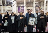 مراسم وداع با پیکر 14 شهید حمله آمریکایی - صهیونیستی در شیراز