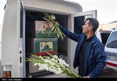 مراسم وداع با پیکر 14 شهید حمله آمریکایی - صهیونیستی در شیراز