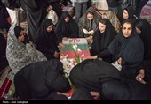مراسم وداع با پیکر 14 شهید حمله آمریکایی - صهیونیستی در شیراز