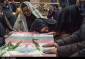 مراسم وداع با پیکر 14 شهید حمله آمریکایی - صهیونیستی در شیراز