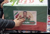 مراسم وداع با پیکر 14 شهید حمله آمریکایی - صهیونیستی در شیراز