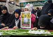 مراسم وداع با پیکر 14 شهید حمله آمریکایی - صهیونیستی در شیراز