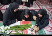 مراسم وداع با پیکر 14 شهید حمله آمریکایی - صهیونیستی در شیراز