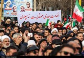 تجمع سوگواران مردم در سوگ رهبر شهید - اردبیل