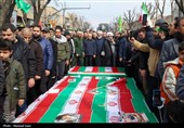تشییع پیکر شهدای حملات آمریکایی صهیونی در تبریز
