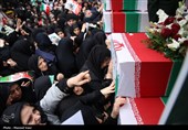تشییع پیکر شهدای حملات آمریکایی صهیونی در تبریز