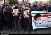تشییع پیکر شهدای حملات آمریکایی صهیونی در تبریز