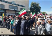 راهپیمایی محکومیت جنایات آمریکا و رژیم اسرائیل در بوشهر