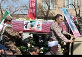 وداع مردم قزوین با شهید مدافع وطن