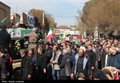 وداع مردم قزوین با شهید مدافع وطن