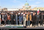 وداع مردم قزوین با شهید مدافع وطن
